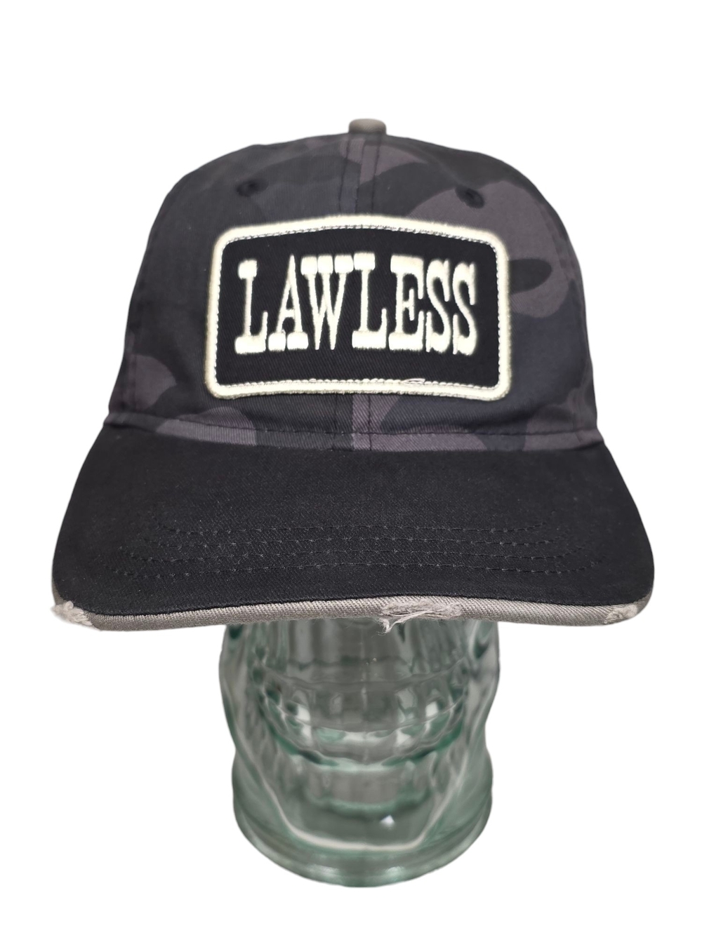 Idyllwind Miranda Lambert Lawless Camo Hat Distressed Snapback Cap Gray Black